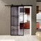 Renin Lexington Frosted Glass Metal Barn Door with Installation Hardware Kit 37 in. KMCTLXF-37BL-E - alternate 4